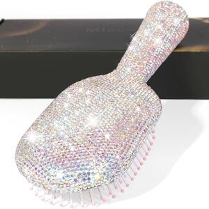 NWT Sparkling Bling Swarovski Rhinestone Crystal Hair Brush + FREE Gift!